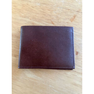 Vintage Rolfs Made in Canada Brown Cowhide Leather Bifold Wallet Minimalist EDC